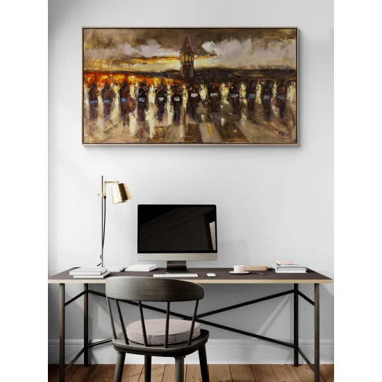 Galata Kulesinin Orkestrası Yağlı Boya Tablosu