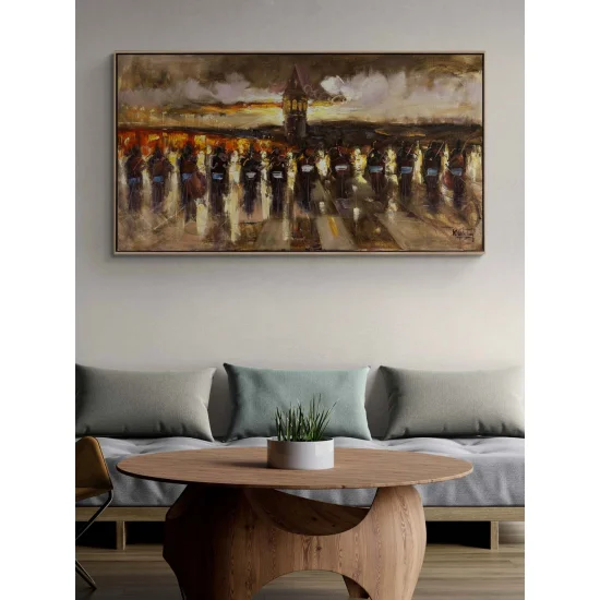 Galata Kulesinin Orkestrası Yağlı Boya Tablosu