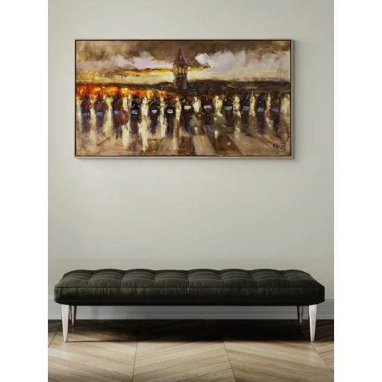 Galata Kulesinin Orkestrası Yağlı Boya Tablosu