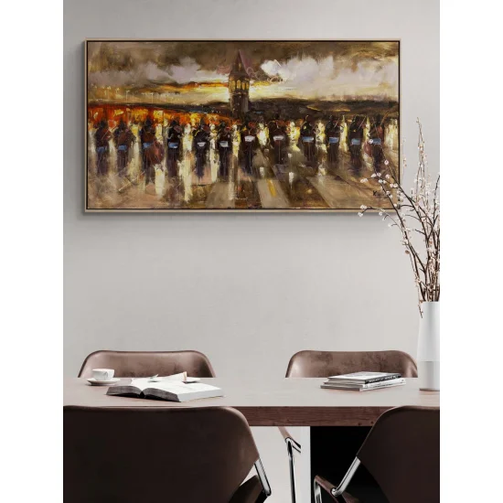 Galata Kulesinin Orkestrası Yağlı Boya Tablosu