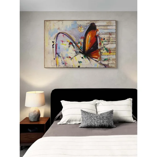 Flowers and Butterfly Oil Painting