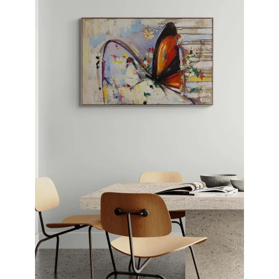 Flowers and Butterfly Oil Painting