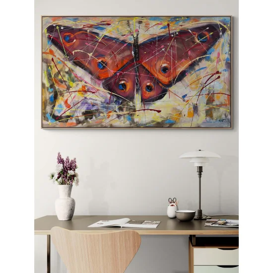 Kelebek Kanatlarının Gizemi Yağlı Boya Tablosu