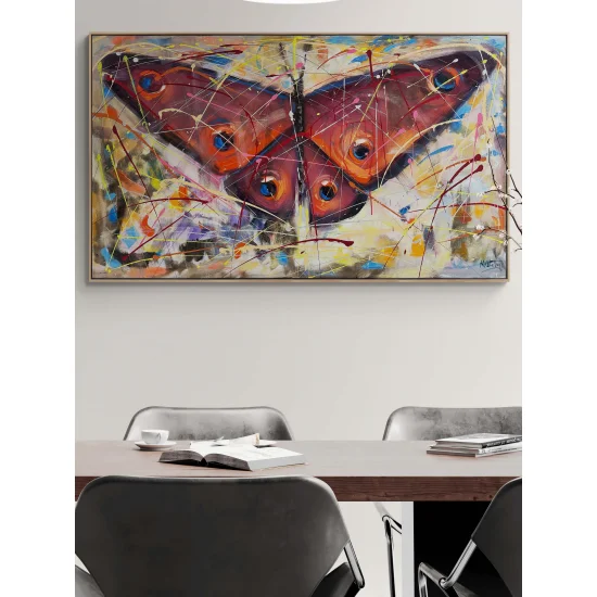 Kelebek Kanatlarının Gizemi Yağlı Boya Tablosu