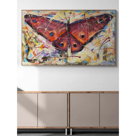 Kelebek Kanatlarının Gizemi Yağlı Boya Tablosu