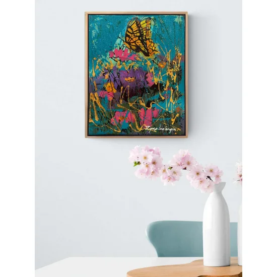 Kırlarda Kelebek Yağlı Boya Tablosu