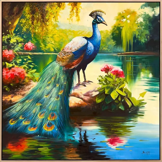 The Tale of the Peacock Oil Painting
