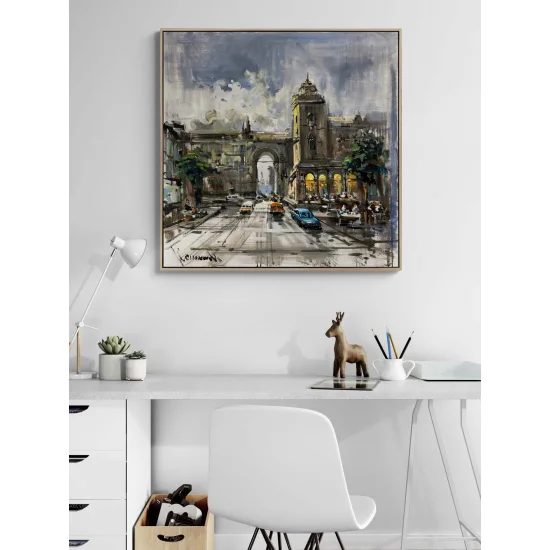 Gizli Sokakların Sesleri Yağlı Boya Tablosu