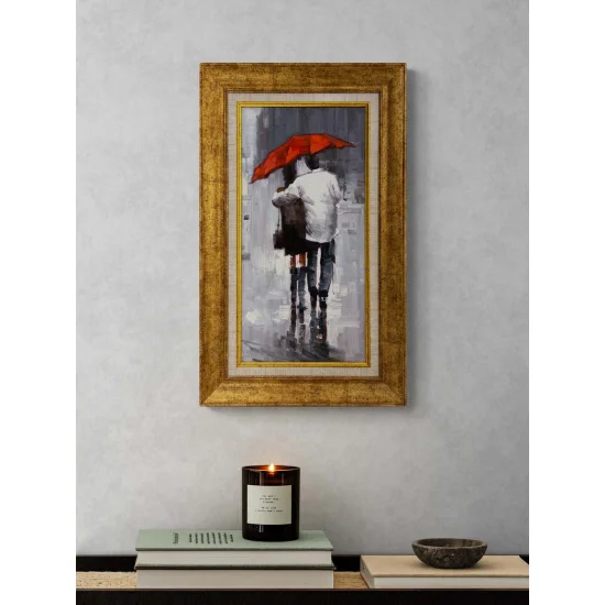 Yağmurla Gelen Hatıra Yağlı Boya Tablosu