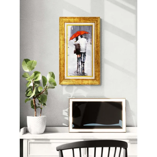 Yağmurla Gelen Hatıra Yağlı Boya Tablosu