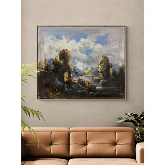 Gölün Derinliği Yağlı Boya Tablosu