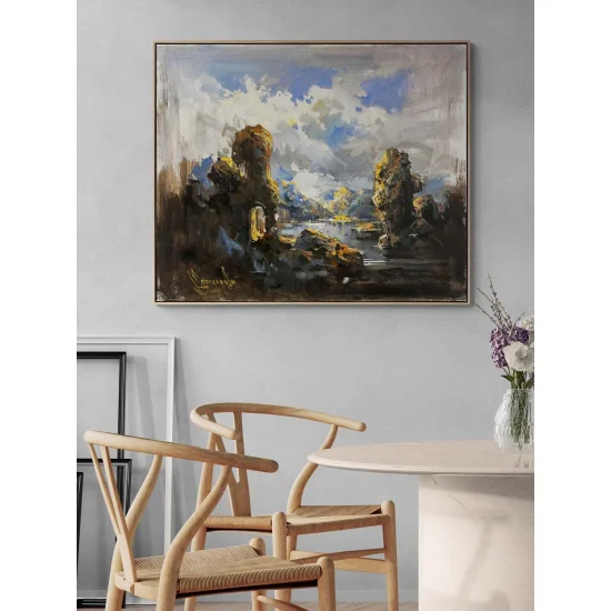 Gölün Derinliği Yağlı Boya Tablosu