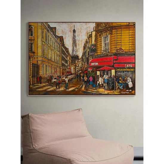 Street Lights in Paris Oil Painting