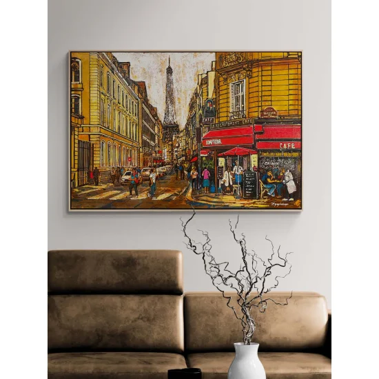 Street Lights in Paris Oil Painting