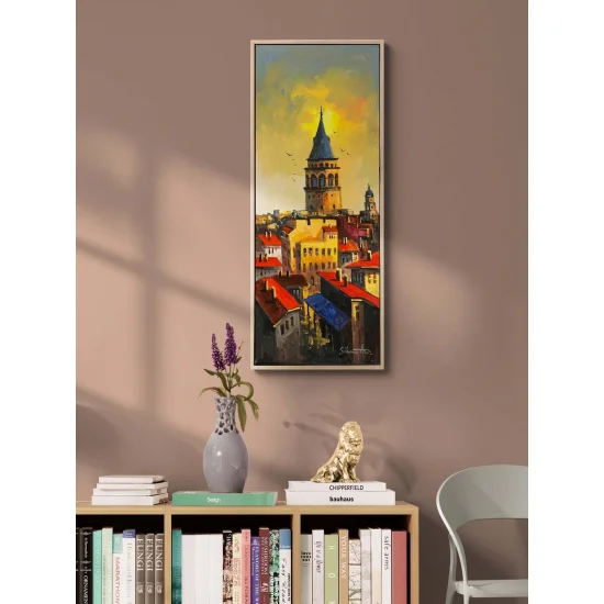 Galata’dan Bakış Yağlı Boya Tablosu