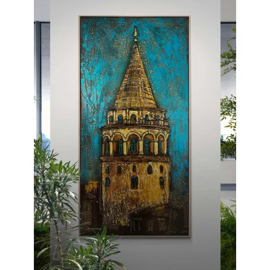 Majesty of Galata Tower Oil Painting