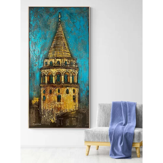 Majesty of Galata Tower Oil Painting