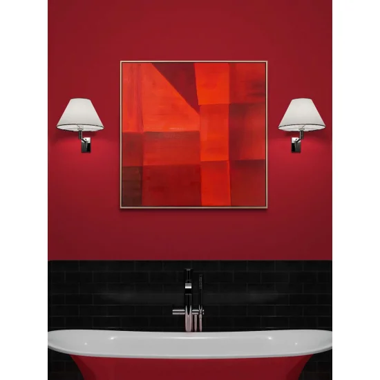 Kırmızının İzinde Yağlı Boya Tablosu