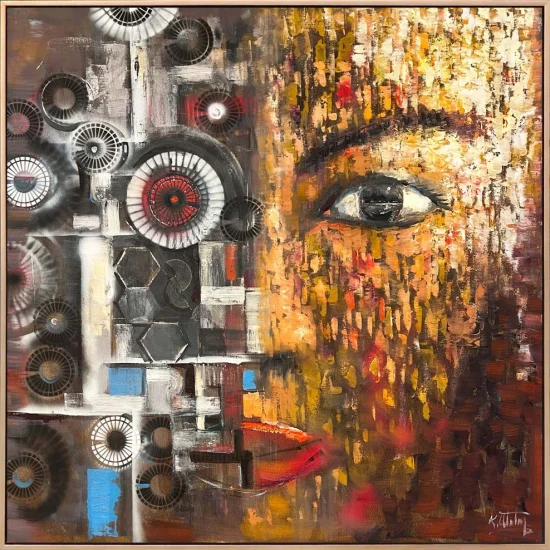 Faces of Human and Machine Oil Painting