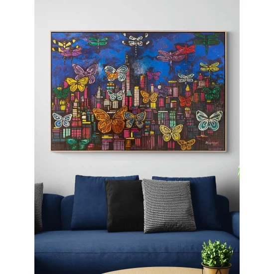 Butterflies of the Modern City Oil Painting