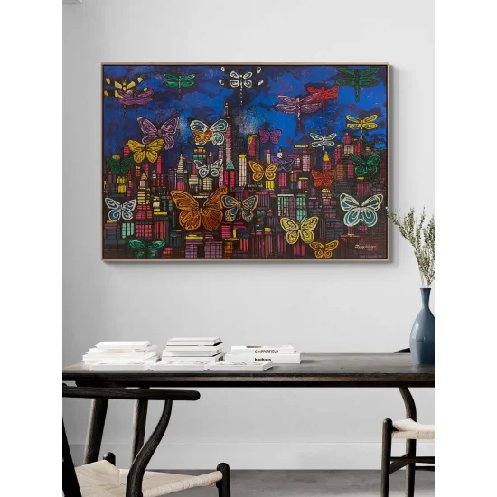 Butterflies of the Modern City Oil Painting