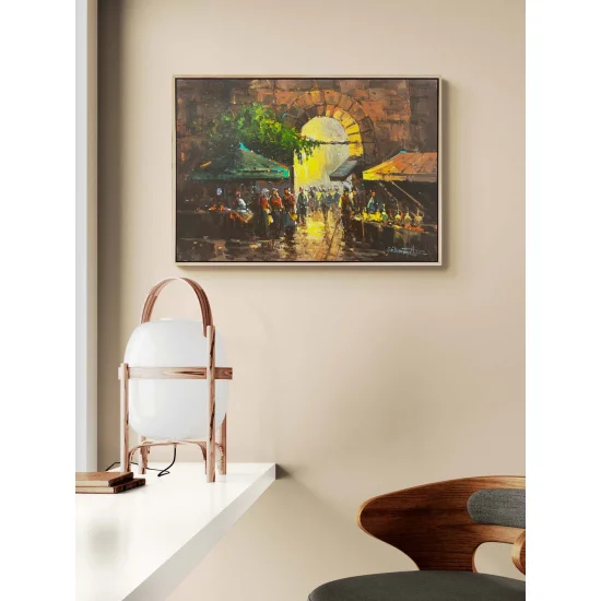 A Morning at the Market Oil Painting