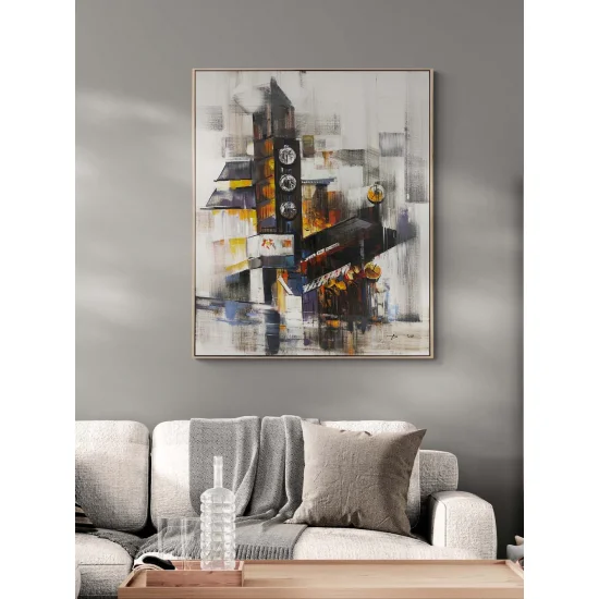 Modern Clock Tower Oil Painting
