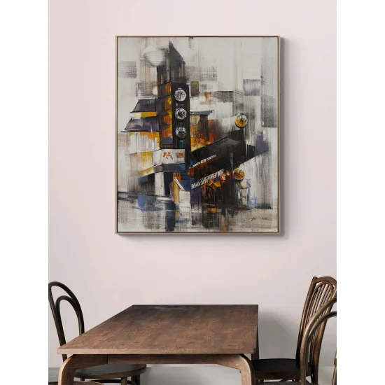 Modern Clock Tower Oil Painting