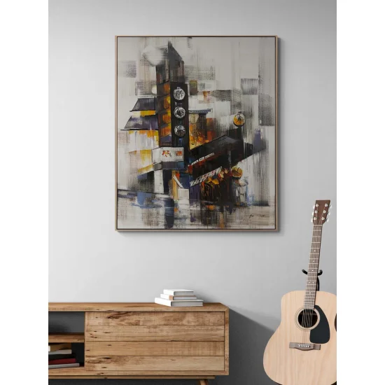 Modern Clock Tower Oil Painting