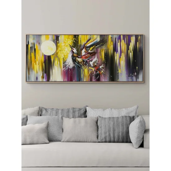 Phoenix Bird at Full Moon Oil Painting