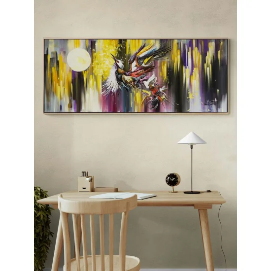 Phoenix Bird at Full Moon Oil Painting