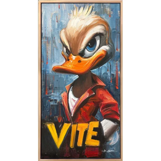 Beyaz Ördek Yağlı Boya Tablosu