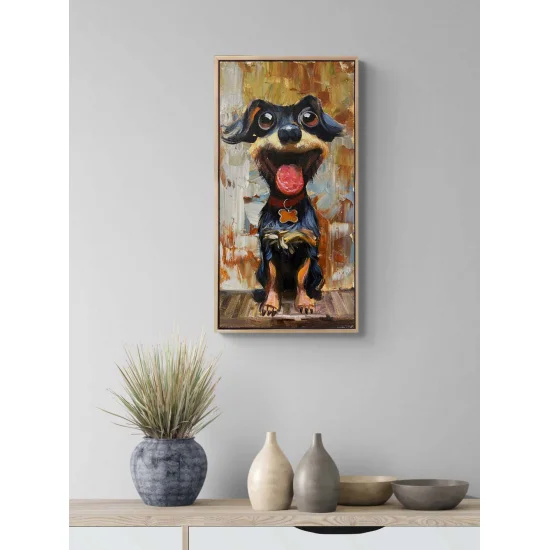 Köpeğin Neşesi Yağlı Boya Tablosu