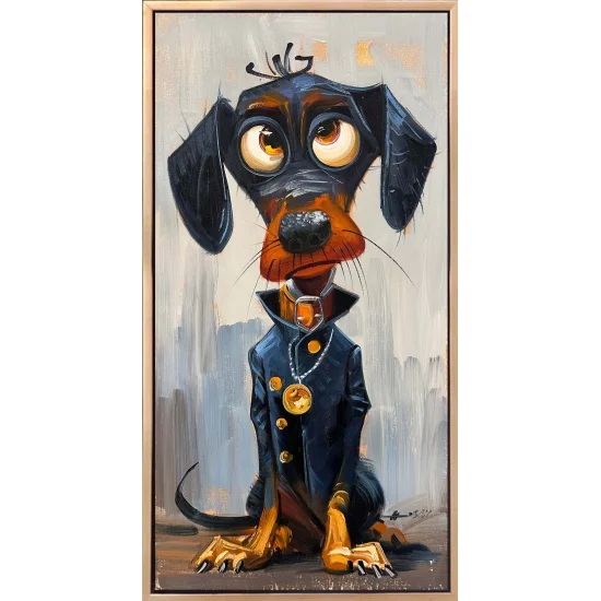 Zengin Köpek Yağlı Boya Tablosu