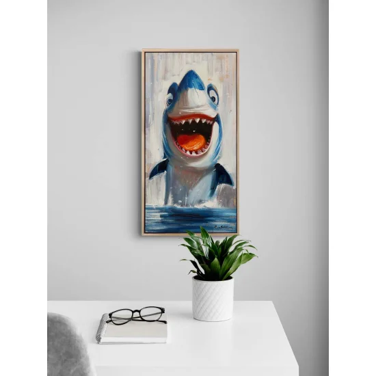 Curious Shark Oil Painting