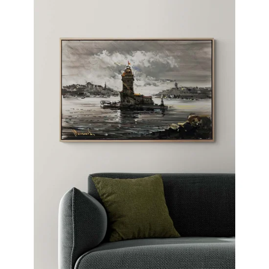 Sessiz Kız Kulesi Yağlı Boya Tablosu