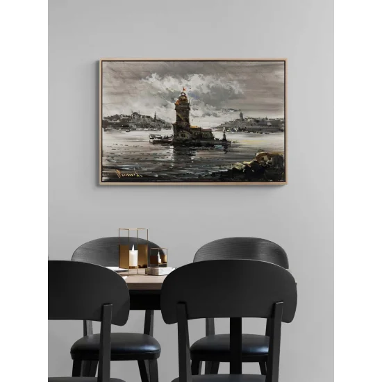 Sessiz Kız Kulesi Yağlı Boya Tablosu