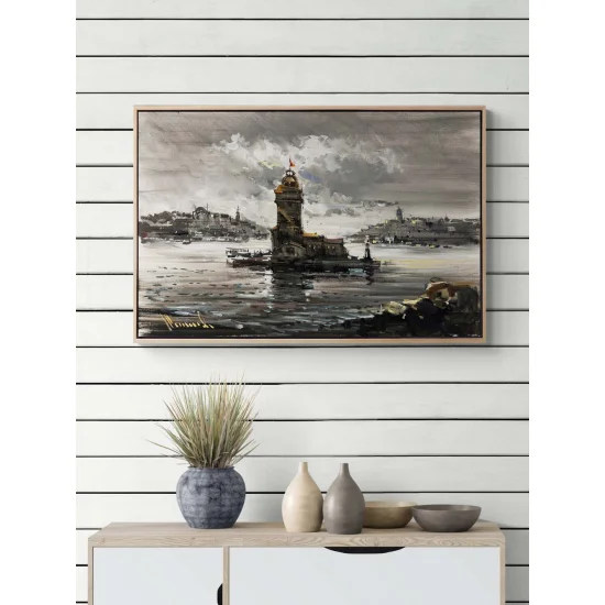 Sessiz Kız Kulesi Yağlı Boya Tablosu