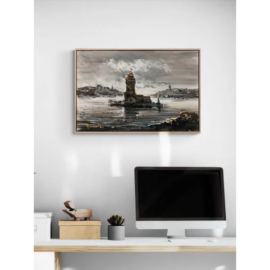 Sessiz Kız Kulesi Yağlı Boya Tablosu