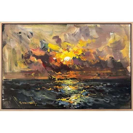 Derin Denizlerde Yağlı Boya Tablosu