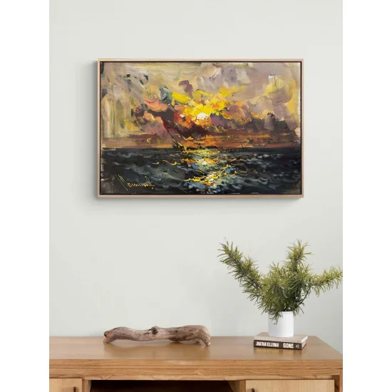 Derin Denizlerde Yağlı Boya Tablosu