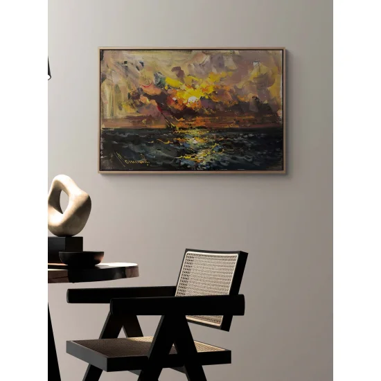 Derin Denizlerde Yağlı Boya Tablosu