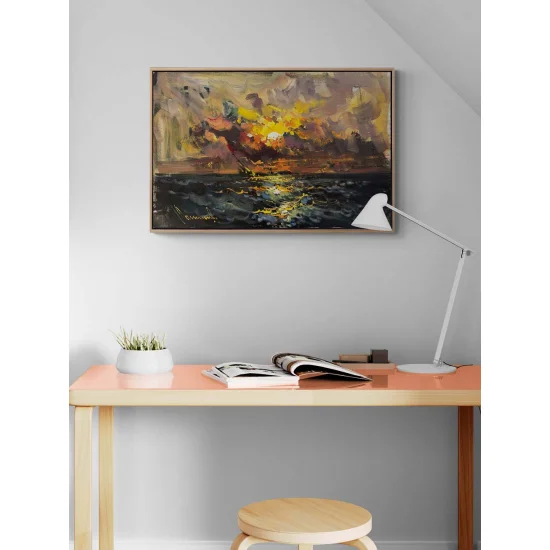 Derin Denizlerde Yağlı Boya Tablosu