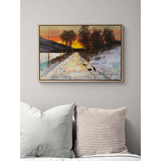 Snowy Journey Oil Painting