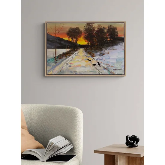 Snowy Journey Oil Painting