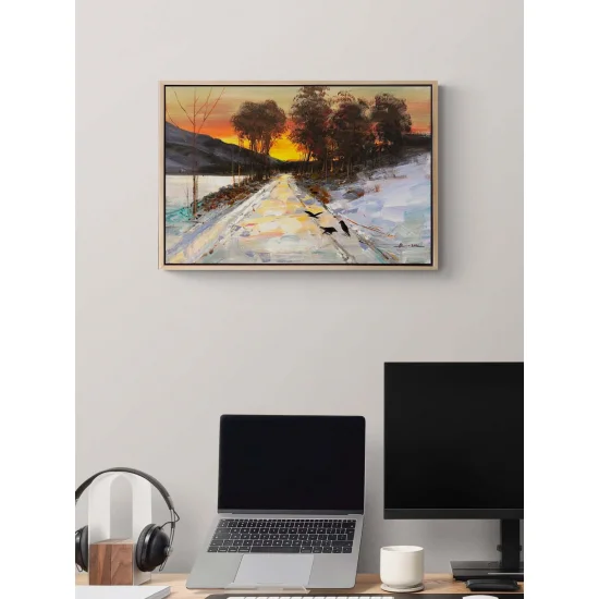 Snowy Journey Oil Painting