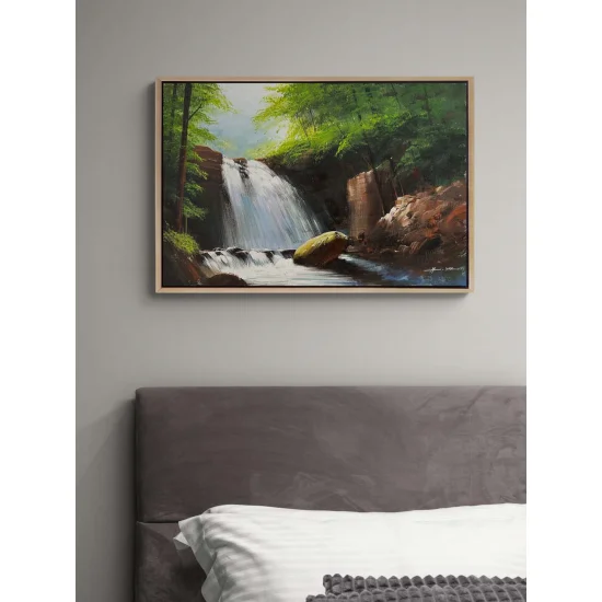 Ağaçlar Altında Yağlı Boya Tablosu