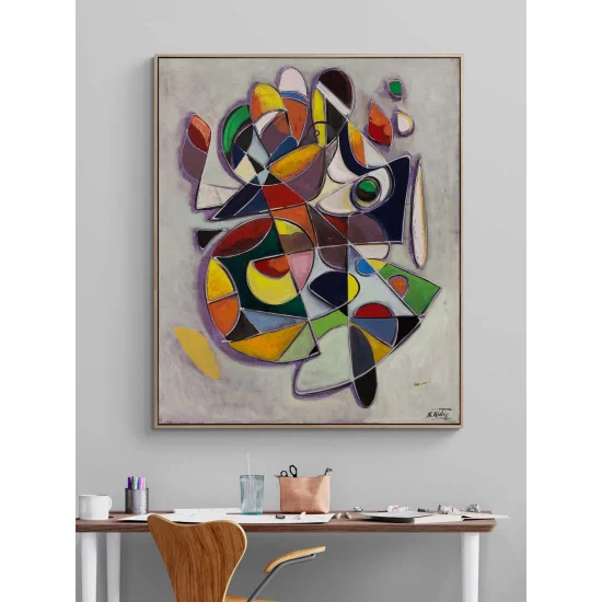 Bütünleşen Formlar Yağlı Boya Tablosu