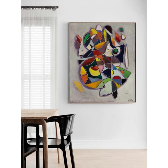 Bütünleşen Formlar Yağlı Boya Tablosu