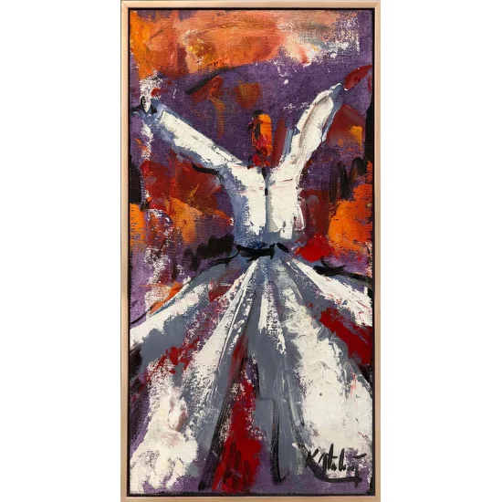 Semazenin Özgürlüğü Yağlı Boya Tablosu